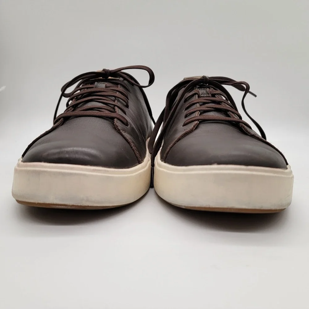 Olukai Lae'ahi Li'ili Men's Sz 10.5 Shoes Brown Leather Comfort Casual Sneakers
